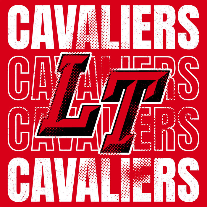 Close-up view of Lake Travis High School Cavaliers Red Classic Unisex T-shirt 233