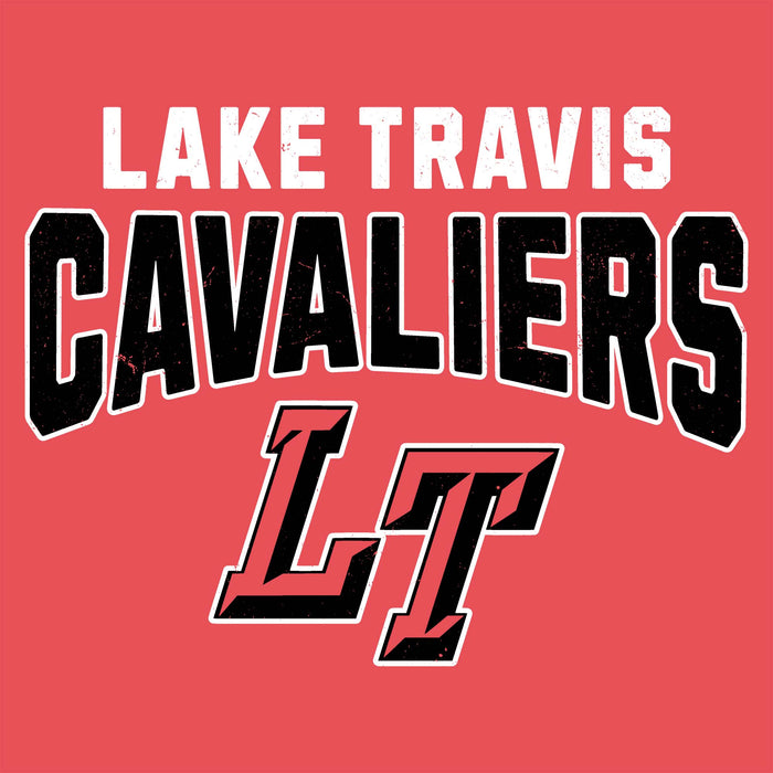 Close-up view of Lake Travis High School Cavaliers Women's Relaxed Fit T-shirt 234