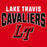 Close-up view of Lake Travis High School Cavaliers Red Classic Unisex T-shirt 234