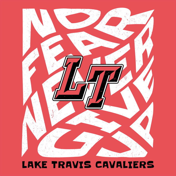 Close-up view of Lake Travis High School Cavaliers Women's Relaxed Fit T-shirt 236
