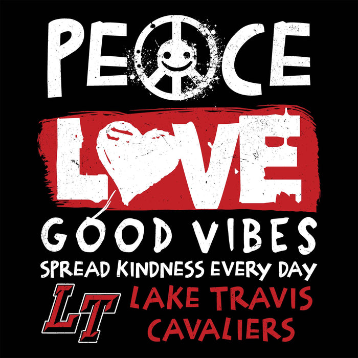 Close-up view of Lake Travis High School Cavaliers Women's Relaxed Fit T-shirt 240