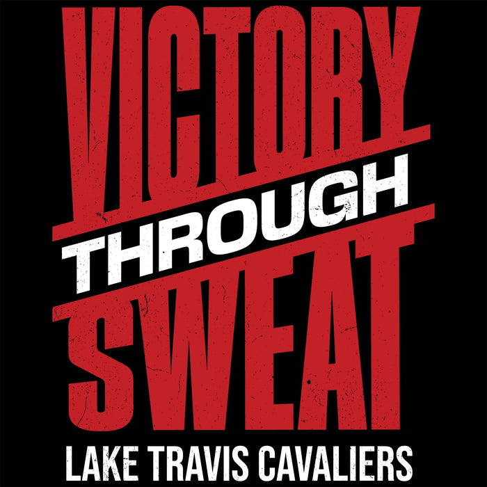 Close-up view of Lake Travis High School Cavaliers Women's Relaxed Fit T-shirt 241