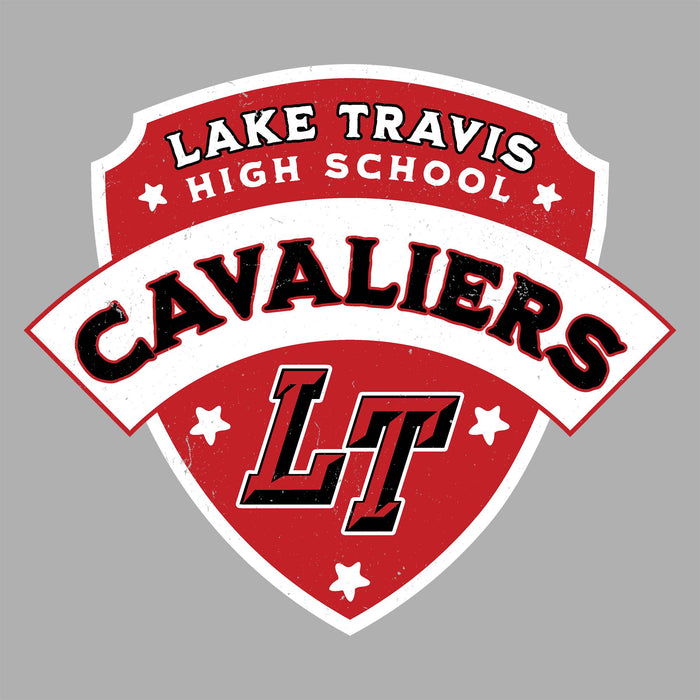 Close-up view of Lake Travis High School Cavaliers Women's Relaxed Fit T-shirt 221