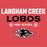 Close-up view of Langham Creek High School Lobos Women's Relaxed Fit T-shirt 003