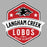 Close-up view of Langham Creek High School Lobos Women's Relaxed Fit T-shirt 209