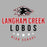 Close-up view of Langham Creek High School Lobos Women's Relaxed Fit T-shirt 217