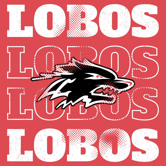 Close-up view of Langham Creek High School Lobos Women's Relaxed Fit T-shirt 233