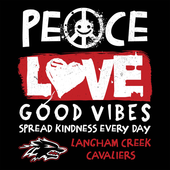 Close-up view of Langham Creek High School Lobos Black Classic Unisex T-shirt 240