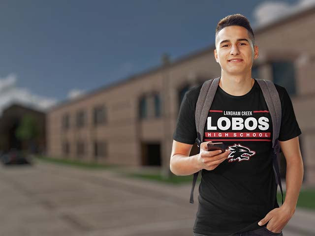 Langham Creek High School Lobos Premium Unisex T-shirts All Products Page