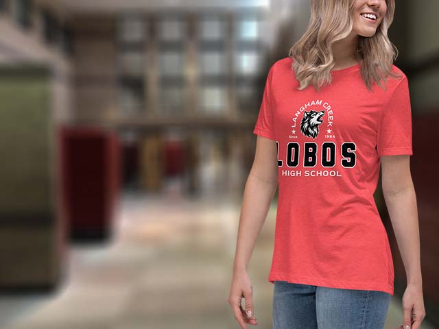 Langham Creek High School Lobos Women's Relaxed Fit T-shirts All Products Page