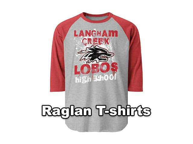 Raglan T-shirts for Langham Creek High School Lobos