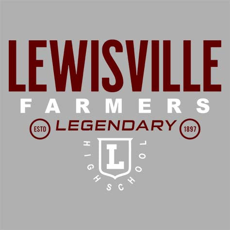 Lewisville High School Sports Grey Classic T-shirt 03