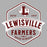 Close-up view of Lewisville High School Farmers Unisex 3/4 Sleeve Raglan T-shirt 209