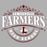 Close-up view of Lewisville High School Farmers Unisex 3/4 Sleeve Raglan T-shirt 211
