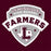 Lewisville High School Farmers logo on a maroon background - Design 221