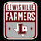 Close-up view of Lewisville High School Farmers Unisex 3/4 Sleeve Raglan T-shirt 001