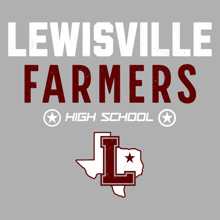 Close-up view of Lewisville High School Farmers Women's Relaxed Fit T-shirt 003