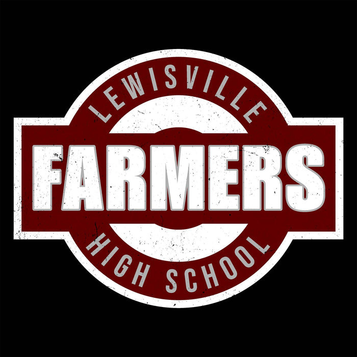 Close-up view of Lewisville High School Farmers Black Classic Unisex T-shirt 011