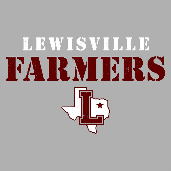 Close-up view of Lewisville High School Farmers Women's Relaxed Fit T-shirt 017
