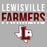 Close-up view of Lewisville High School Farmers Unisex 3/4 Sleeve Raglan T-shirt 024