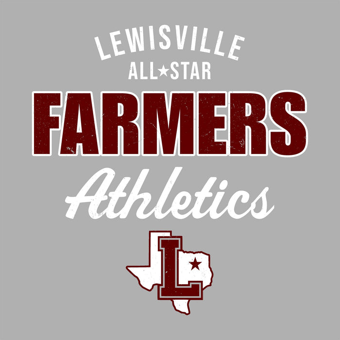 Close-up view of Lewisville High School Farmers Grey Classic Unisex T-shirt 034