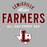 Close-up view of Lewisville High School Farmers Unisex 3/4 Sleeve Raglan T-shirt 040