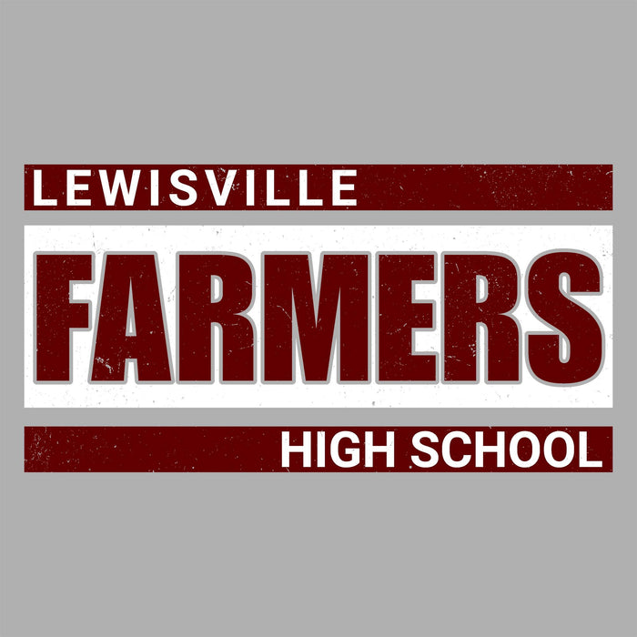 Close-up view of Lewisville High School Farmers Women's Relaxed Fit T-shirt 098
