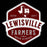 Close-up view of Lewisville High School Farmers Unisex 3/4 Sleeve Raglan T-shirt 209