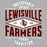 Close-up view of Lewisville High School Farmers Unisex 3/4 Sleeve Raglan T-shirt 210