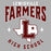 Close-up view of Lewisville High School Farmers Unisex 3/4 Sleeve Raglan T-shirt 213