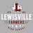 Lewisville Farmers High School logo with a star and text on a gray background - Design 217