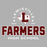 Close-up view of Lewisville High School Farmers Unisex 3/4 Sleeve Raglan T-shirt 222