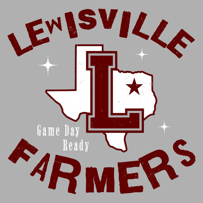 Close-up view of Lewisville High School Farmers Women's Relaxed Fit T-shirt 228