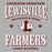 Gray t-shirt with 'Lewisville Farmers High School' design featuring a map of Texas and text.