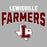 Close-up view of Lewisville High School Farmers Unisex 3/4 Sleeve Raglan T-shirt 234