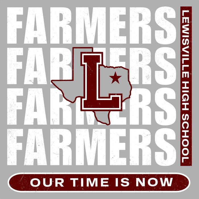 Close-up view of Lewisville High School Farmers Grey Classic Unisex T-shirt 235