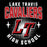 Close-up view of Lake Travis High School Cavaliers Black Premium Unisex T-shirt 204