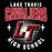 Close-up view of Lake Travis High School Cavaliers Black Classic Unisex T-shirt 204