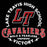 Close-up view of Lake Travis High School Cavaliers Black Premium Unisex T-shirt 206