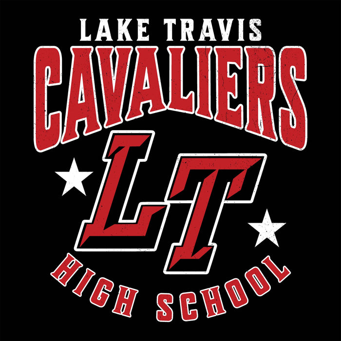Close-up view of Lake Travis High School Cavaliers Black Classic Unisex T-shirt 213
