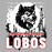 Close-up view of Langham Creek High School Lobos Unisex 3/4 sleeve Raglan T-shirt 202