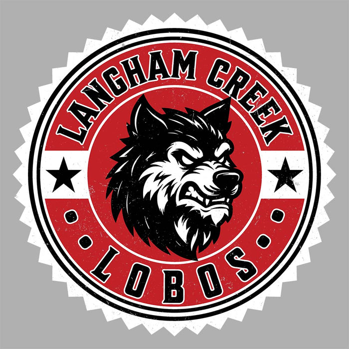 Langham Creek High School Lobos Unisex 3/4 sleeve Raglan T-shirt 203