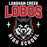 Close-up view if Langham Creek High School Lobos Black Classic Unisex T-shirt 204