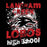 Close-up view of Langham Creek High School Lobos Black Classic Unisex Hoodie 205