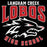 Close-up view of Langham Creek High School Lobos Black Premium Unisex Hoodie 213