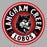 Close-up view of Langham Creek High School Lobos Unisex 3/4 sleeve Raglan T-shirt 220