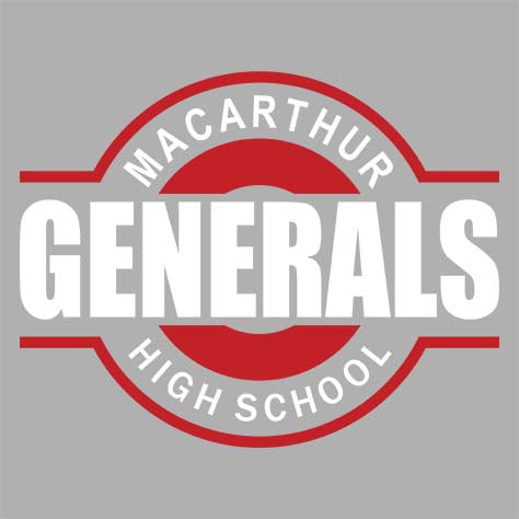 MacArthur High School Women's Sports Grey  T-shirt 11