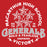 Close-up view of MacArthur High School Generals Red Classic Unisex Hoodie 206