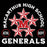 Close-up view of MacArthur High School Generals Black Classic Unisex T-shirt 208