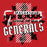 Close-up view of MacArthur High School Generals Red Classic Unisex Hoodie 210